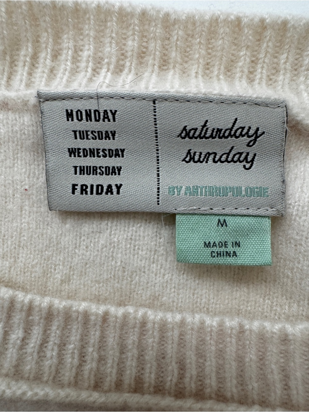 Anthropologie Saturday Sunday Emmeline Sweater 100% Cashmere Crew Neck Sz M - Picture 4 of 16